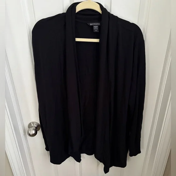 Athleta Pranayama Restore Rib Wrap Black Women’s Medium Athleisure Balletcore - Picture 3 of 8